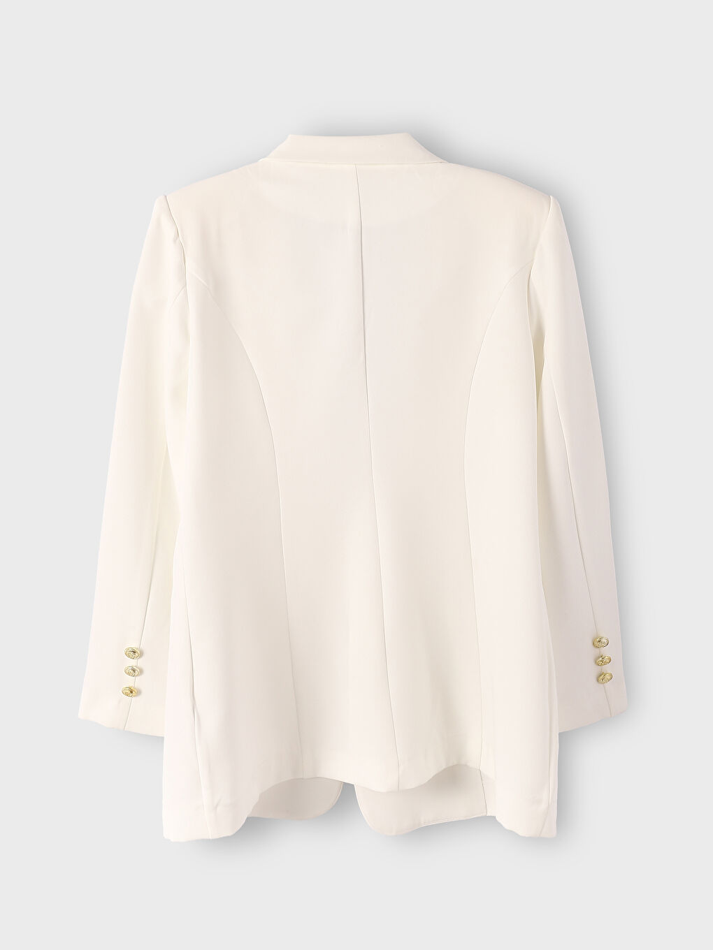 جاكيت ياقة سادة كم طويل بليزر للسيدات-1