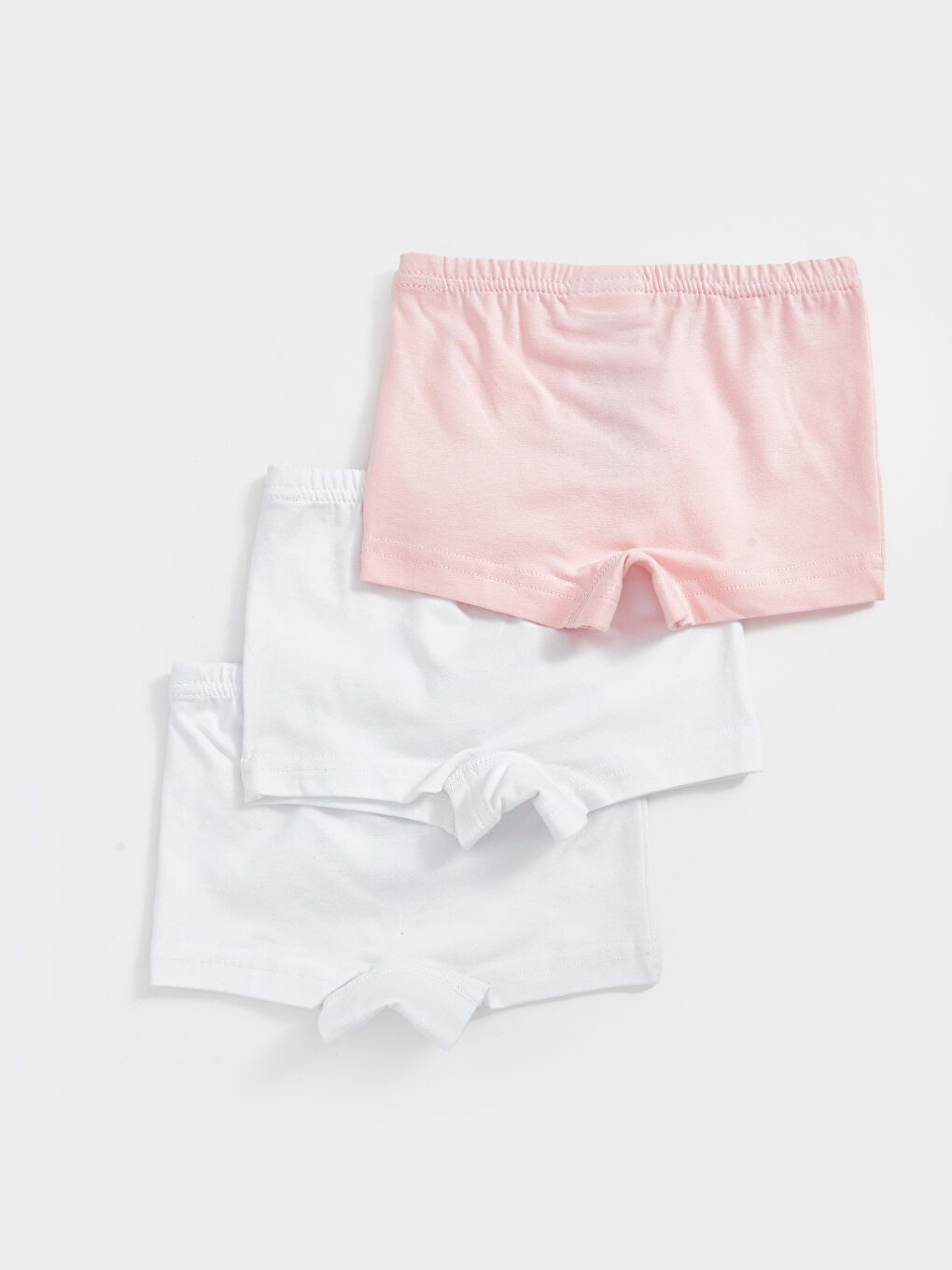 خصر مطاطي سراويل بوكسر للبنات الرضع - ٣ قطع-1