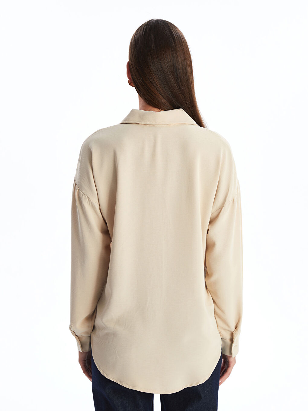 Plain Long Sleeve Women's Shirt-4