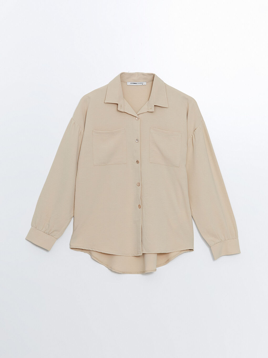 Plain Long Sleeve Women's Shirt-5