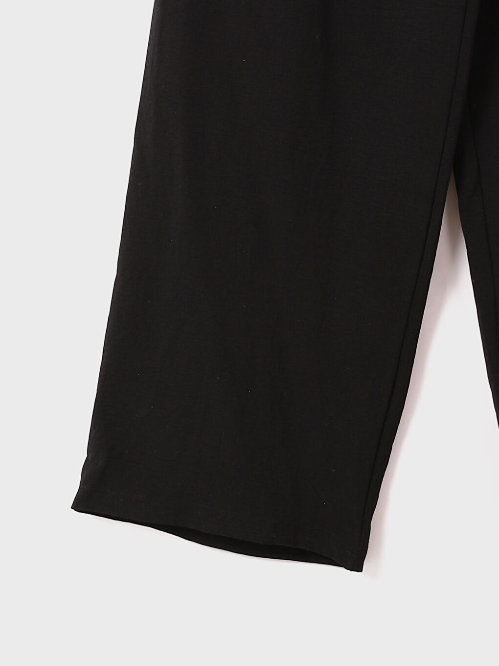 Elasticated Waist Plain Wide Leg Women's Trousers-6