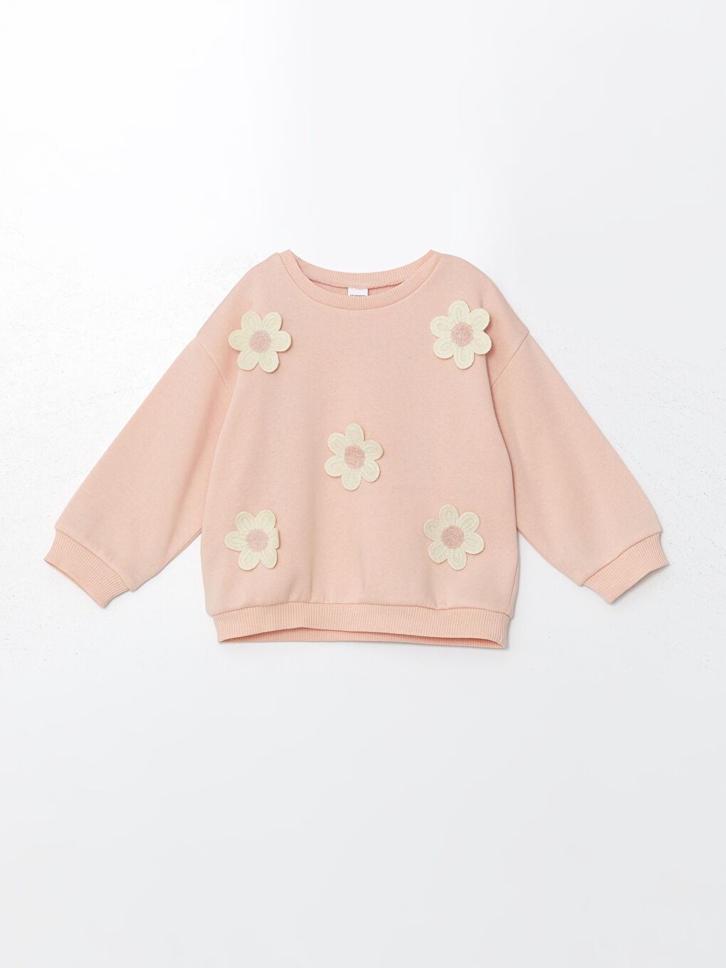 LCW Kids Суитшърт с кръгло деколте и цветен принт за момичета -W4H750Z1-G2J