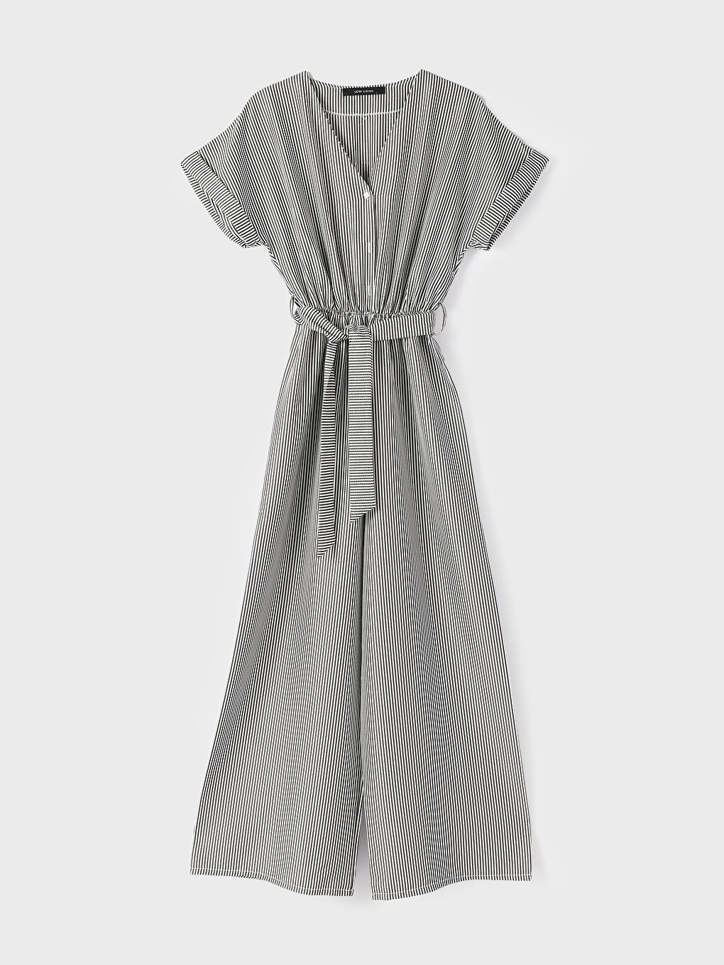Belt Tie Detail Long Shirt Dress