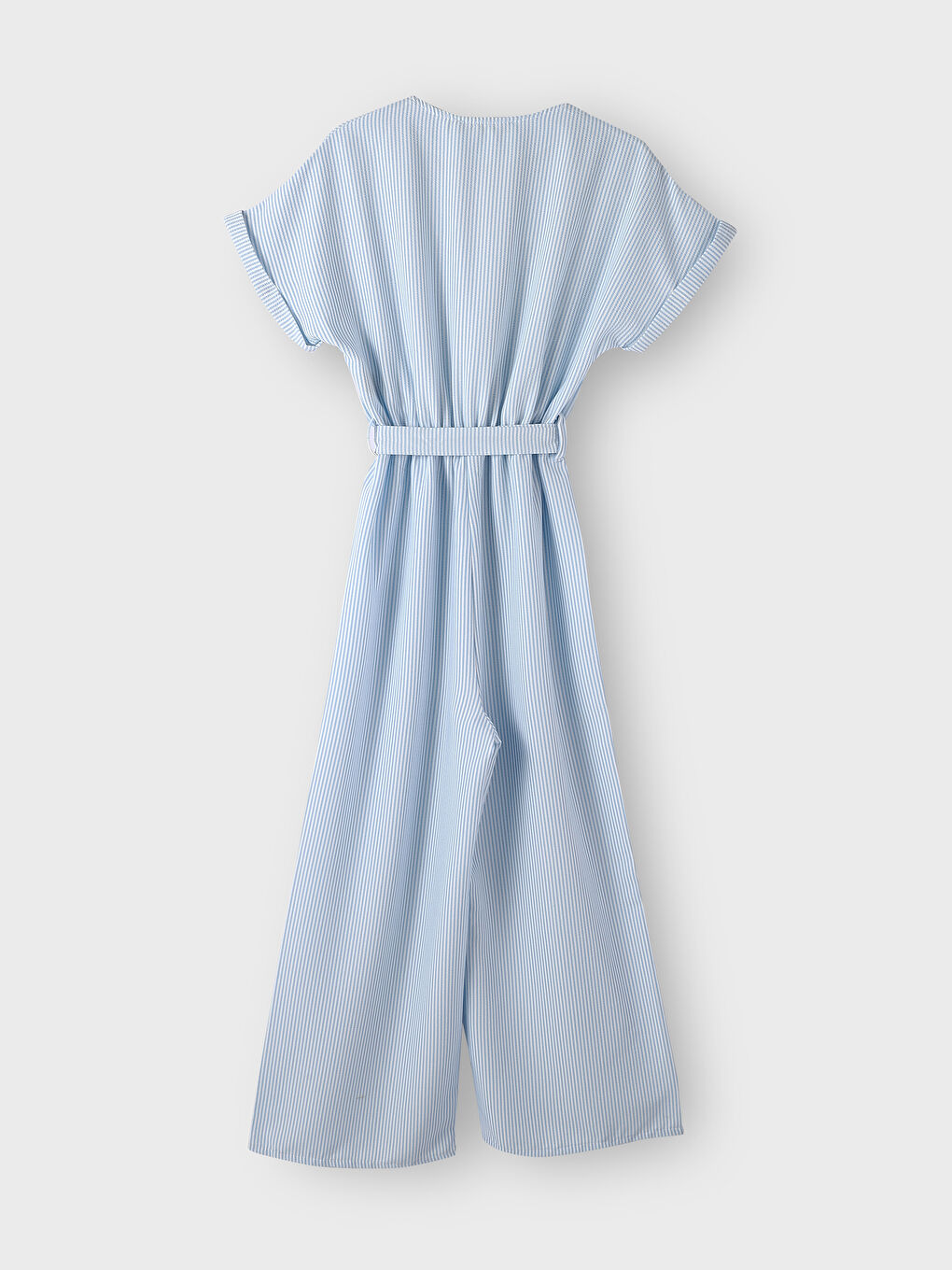 Belt Tie Detail Long Shirt Dress-3