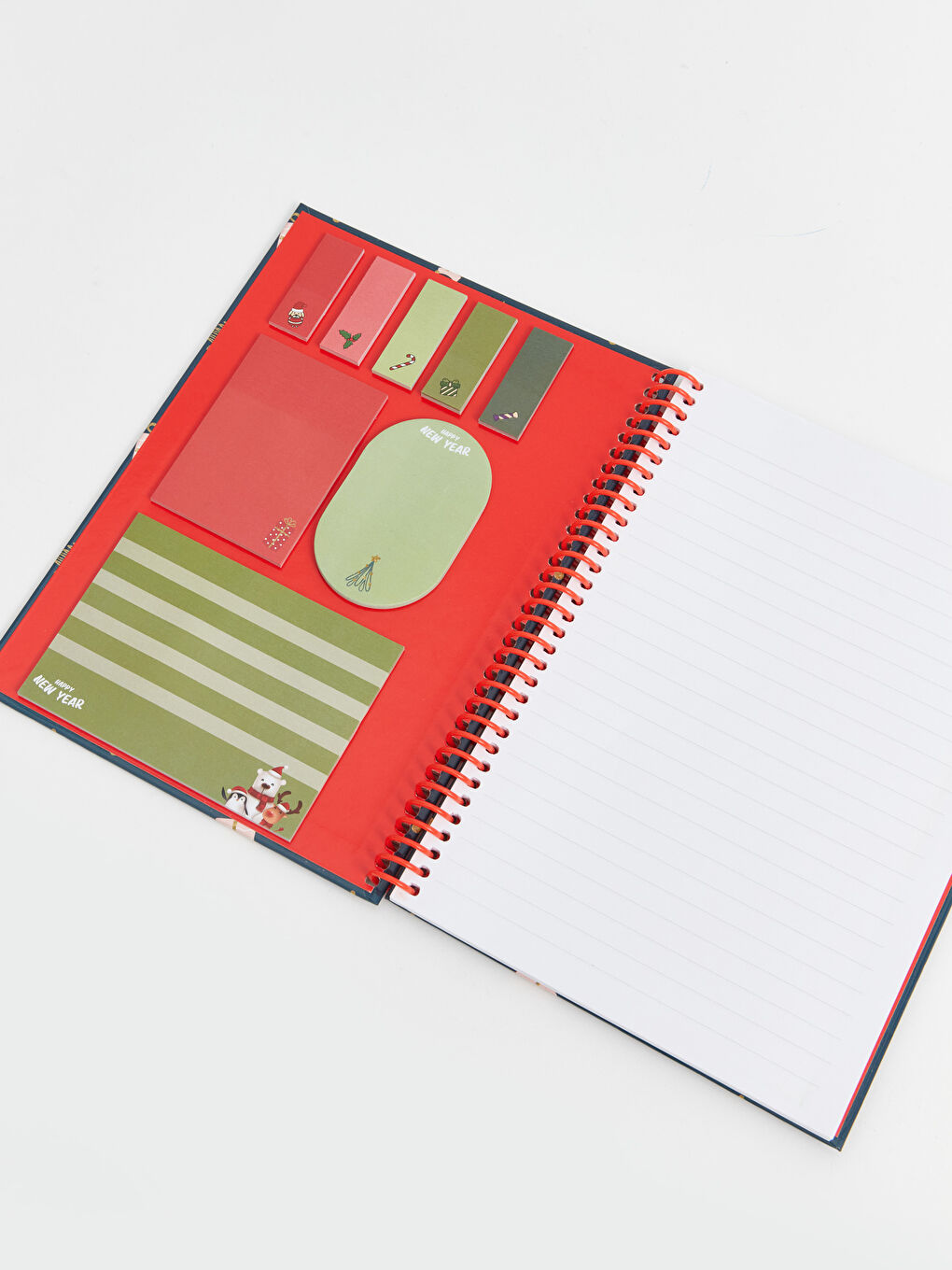 LCW ACCESSORIES Karışık Asorti Yılbaşı Temalı Çizgili Defter - 5