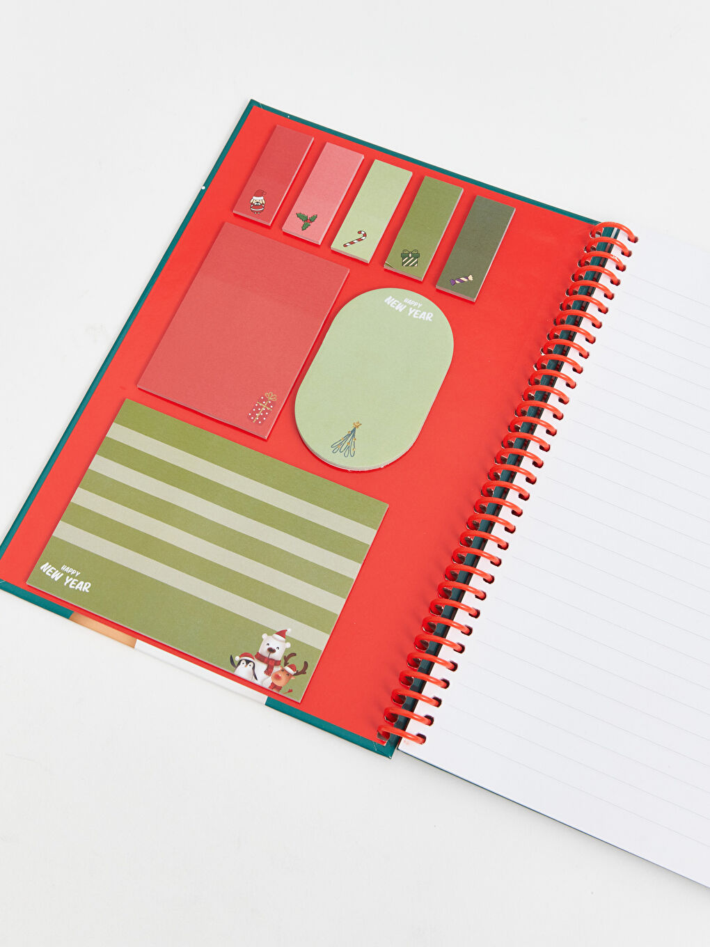 LCW ACCESSORIES Karışık Asorti Yılbaşı Temalı Çizgili Defter - 6