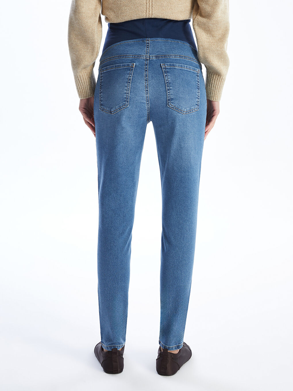 LCWAIKIKI Maternity Orta İndigo Rodeo Karın Panelli Mercury Skinny Fit Hamile Jean Pantolon - 3