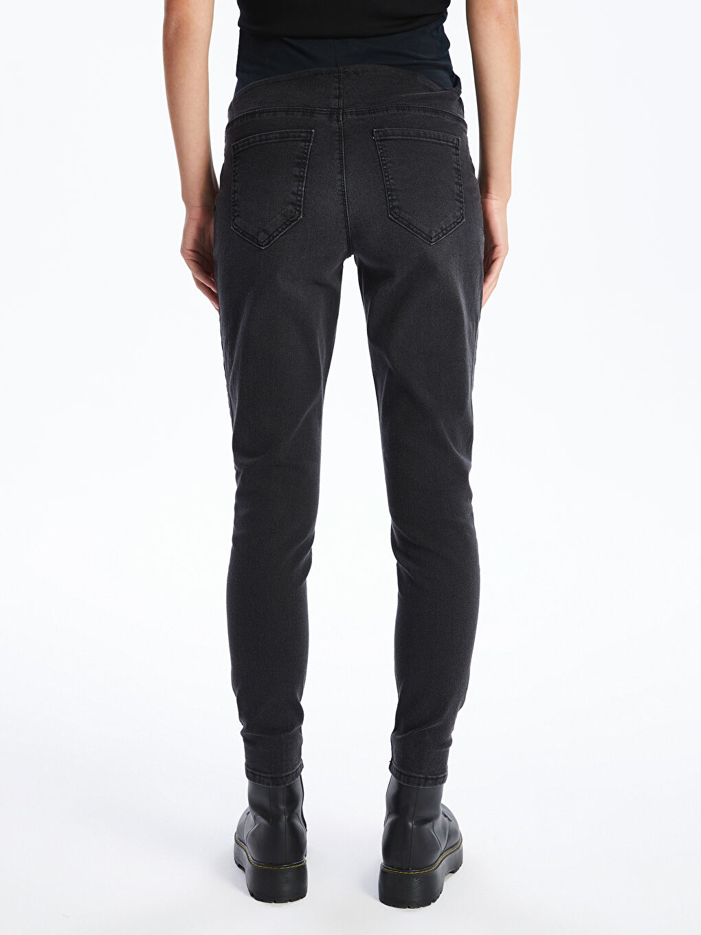 LCWAIKIKI Maternity Antrasit Karın Panelli Mercury Skinny Fit Hamile Jean Pantolon - 3