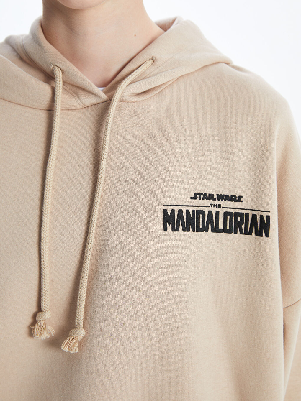 XSIDE Deve Tüyü The Mandalorian Baskılı Oversize Kadın Kalın Hoodie - 2