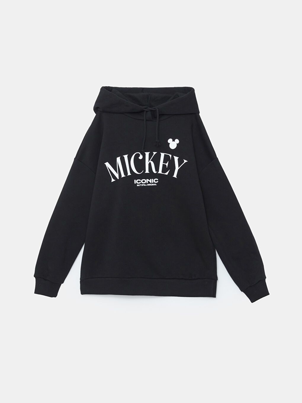 XSIDE Yeni Siyah Mickey ve Arkadaşları Baskılı Kadın Kalın Hoodie