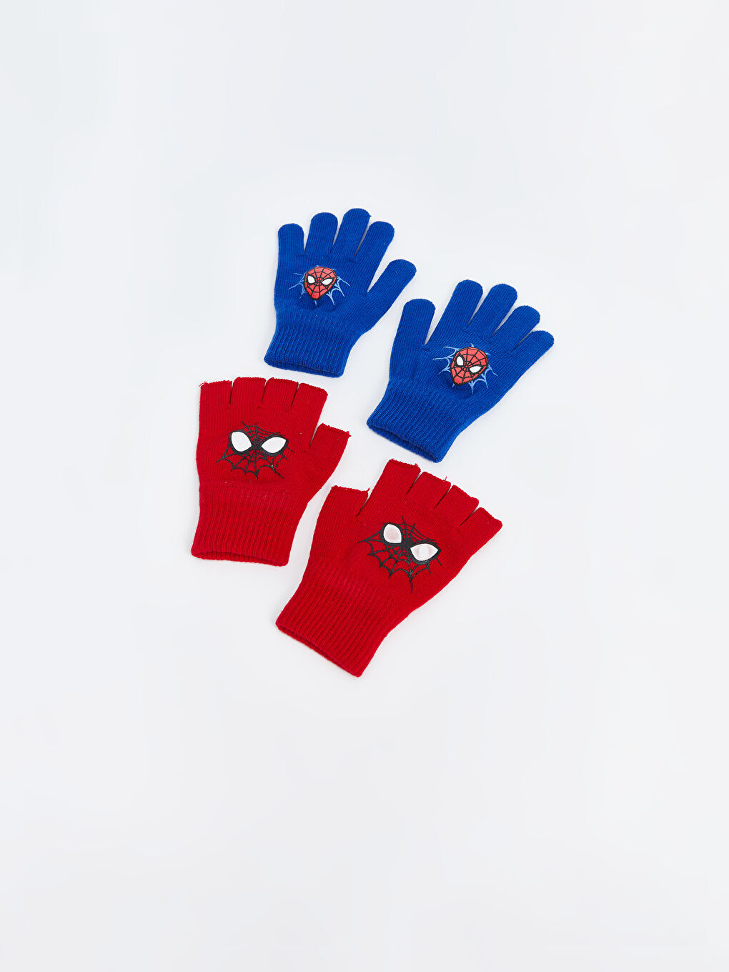 LCW ACCESSORIES Canlı Kırmızı Spiderman Baskılı Erkek Çocuk Eldiven Seti 2'li