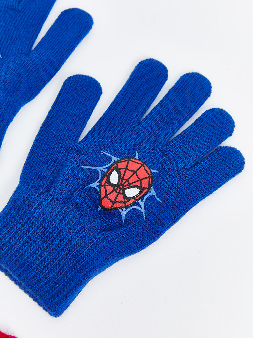 LCW ACCESSORIES Canlı Kırmızı Spiderman Baskılı Erkek Çocuk Eldiven Seti 2'li - 1