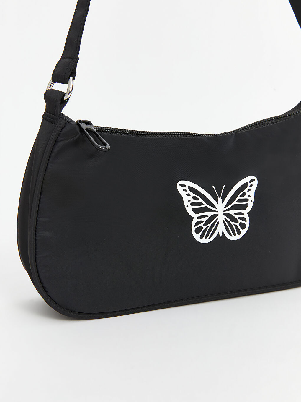 حقيبة بمقبض علوي مطبوع بفراشات للبنات-1