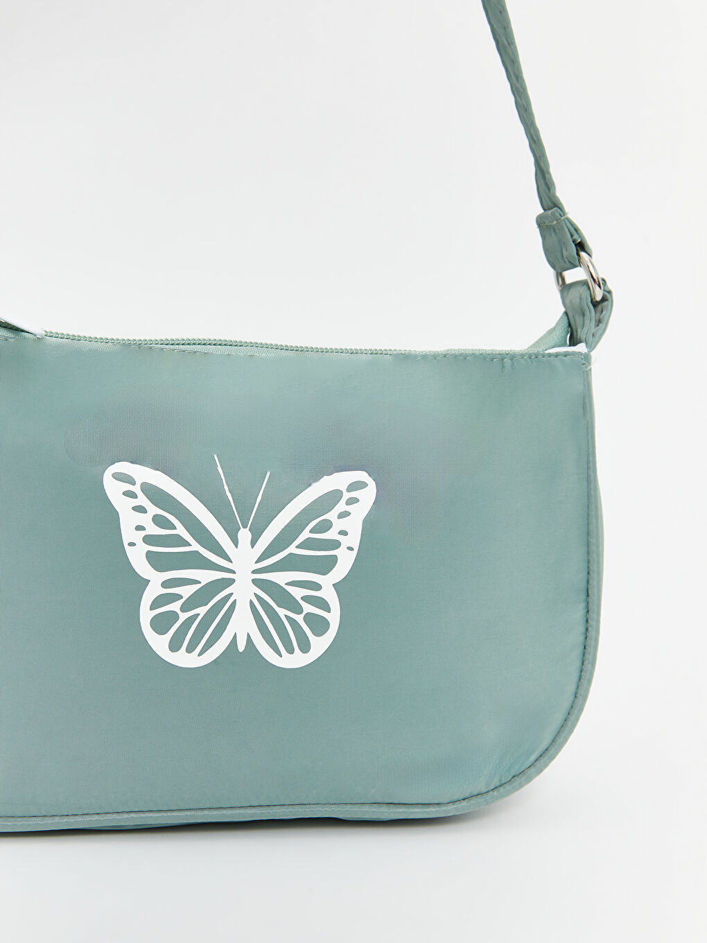 حقيبة بمقبض علوي مطبوع بفراشات للبنات-1