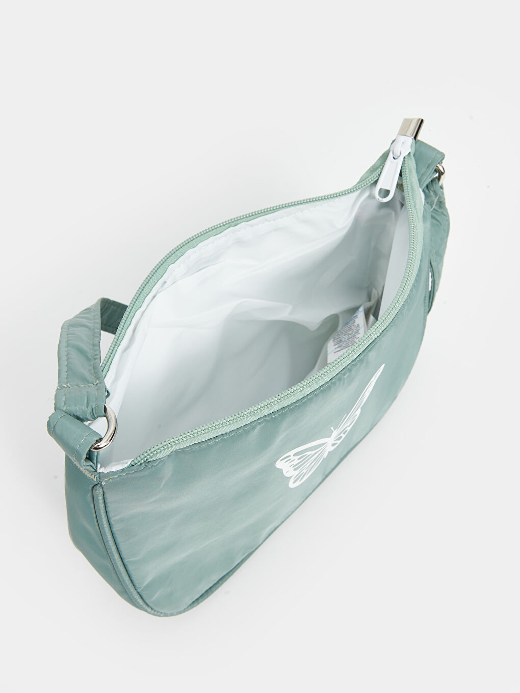 حقيبة بمقبض علوي مطبوع بفراشات للبنات-2