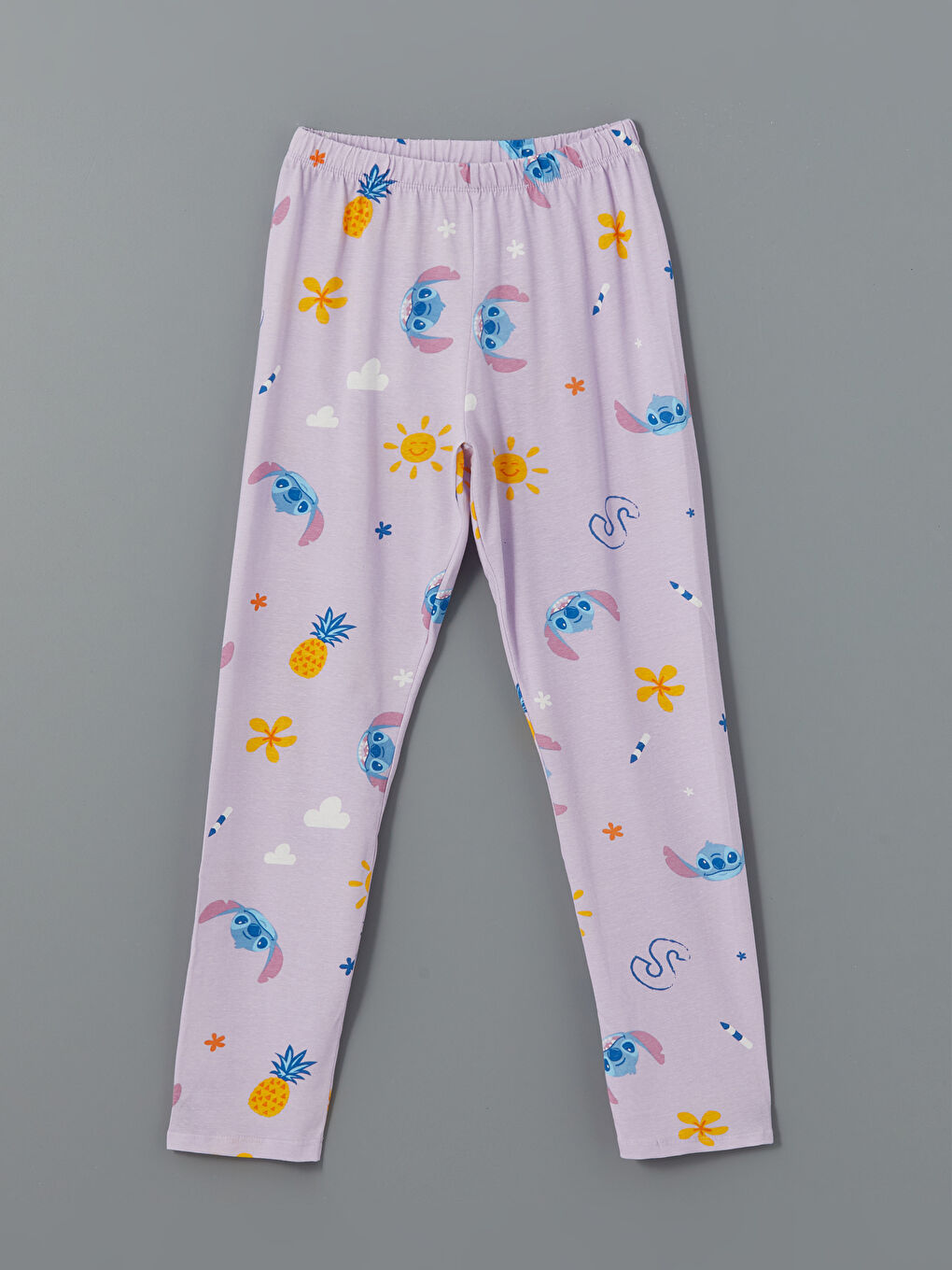 Crew Neck Printed Long Sleeve Girls' Pyjama Set-3