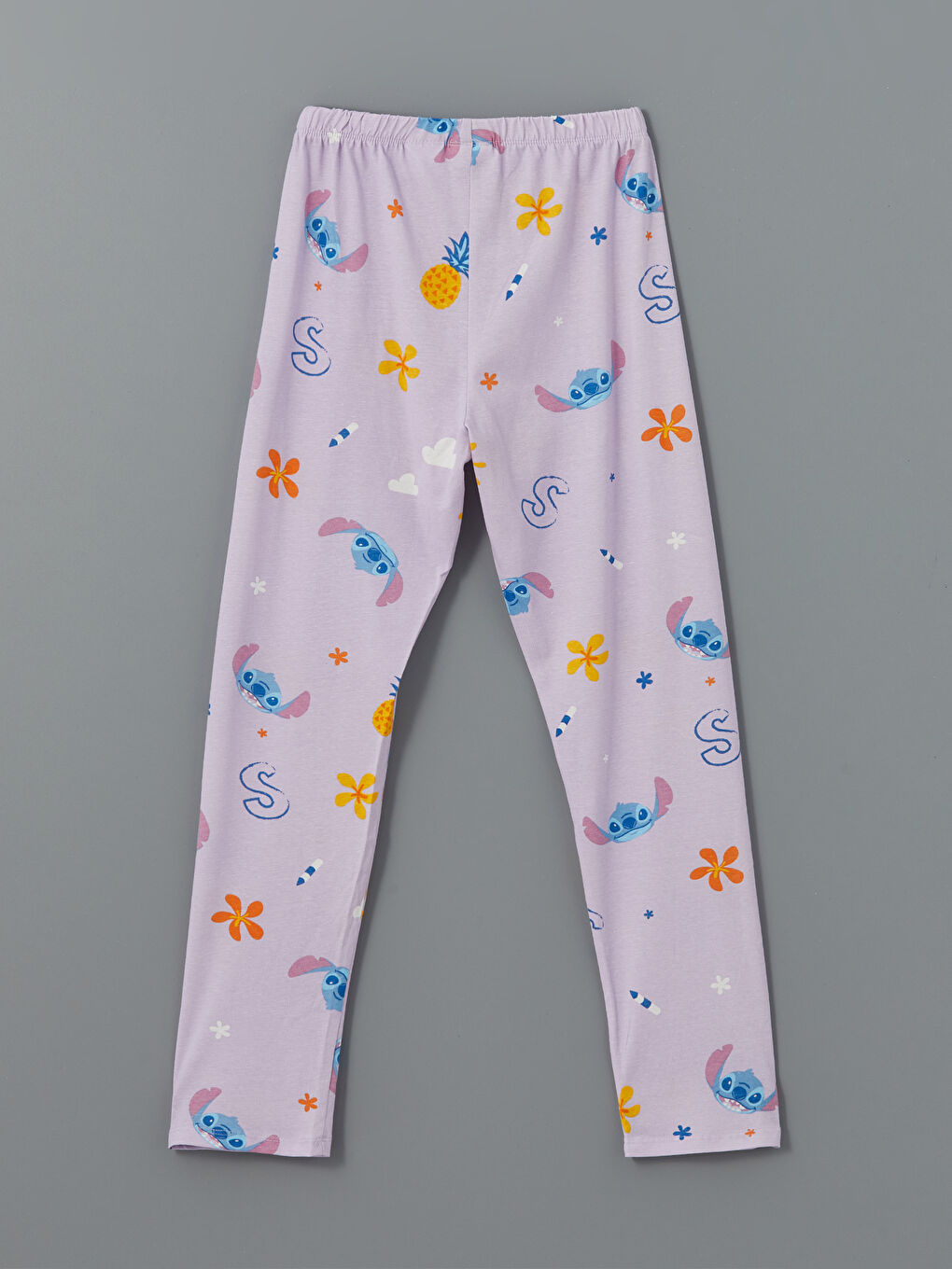 Crew Neck Printed Long Sleeve Girls' Pyjama Set-4