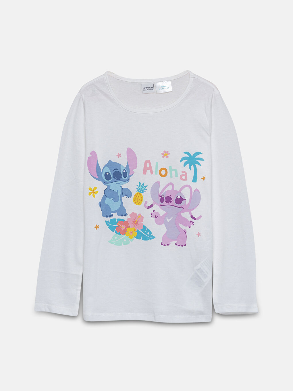Crew Neck Printed Long Sleeve Girls' Pyjama Set-1