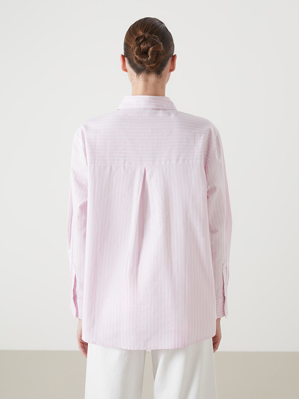 LCW Vision Pocket Detailed Striped Long Sleeve Women's Shirt -W4H919Z8-LHK