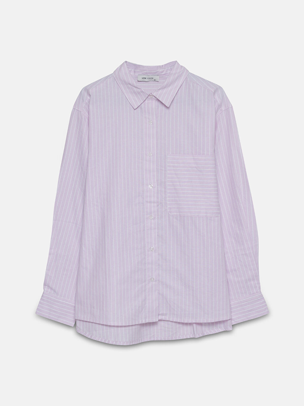 LCW Vision Pocket Detailed Striped Long Sleeve Women's Shirt -W4H919Z8-LHK