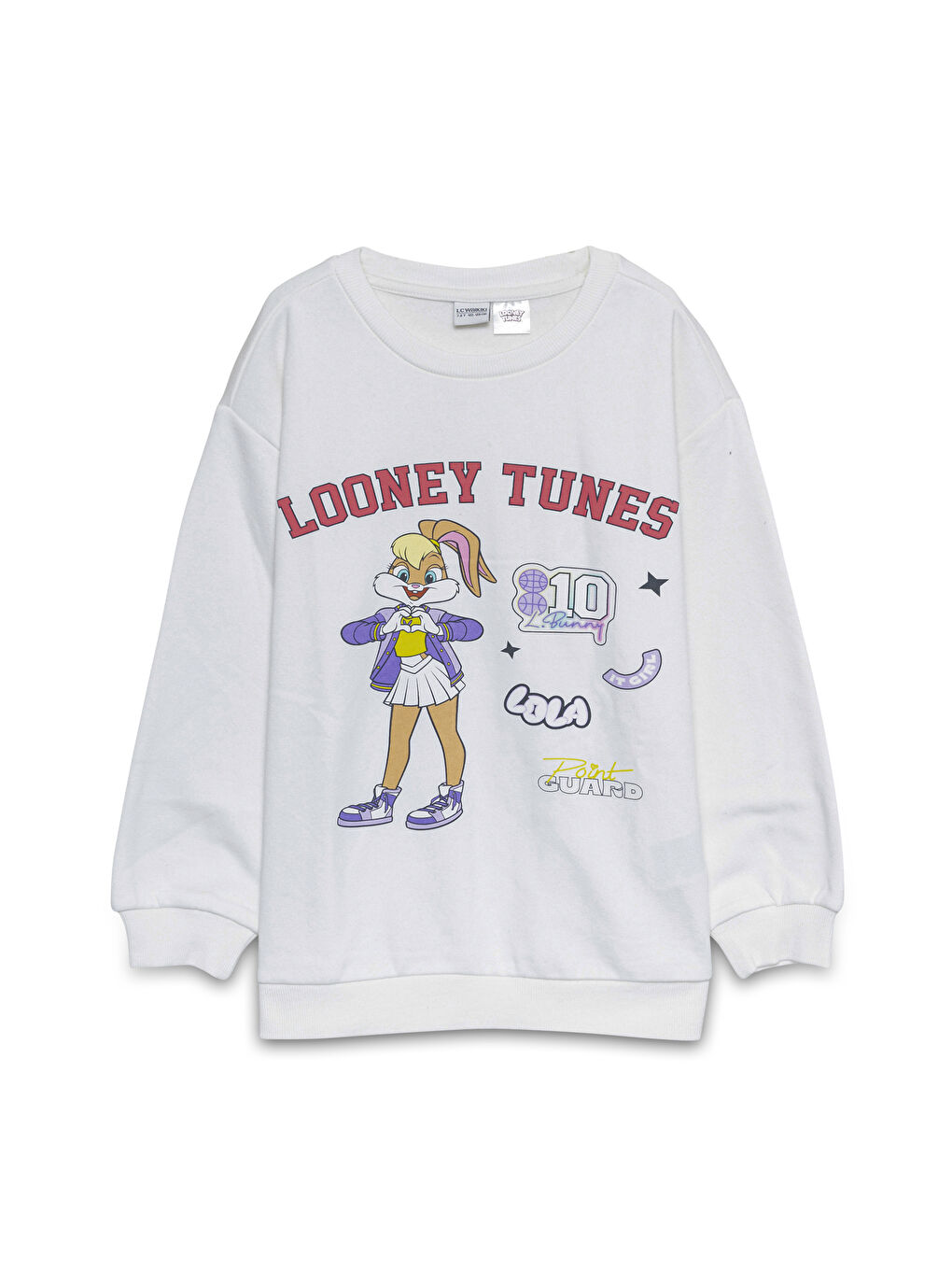 Crew Neck Printed Long Sleeve Girls' Sweatshirt -W4H960Z4-R9J