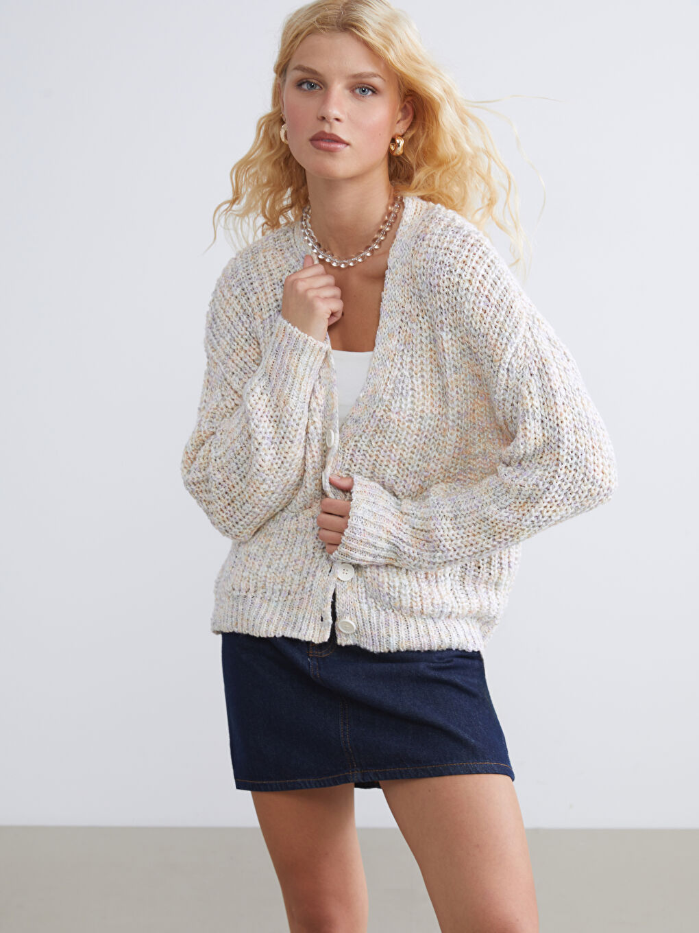 V Neck Women's Knitwear Cardigan
