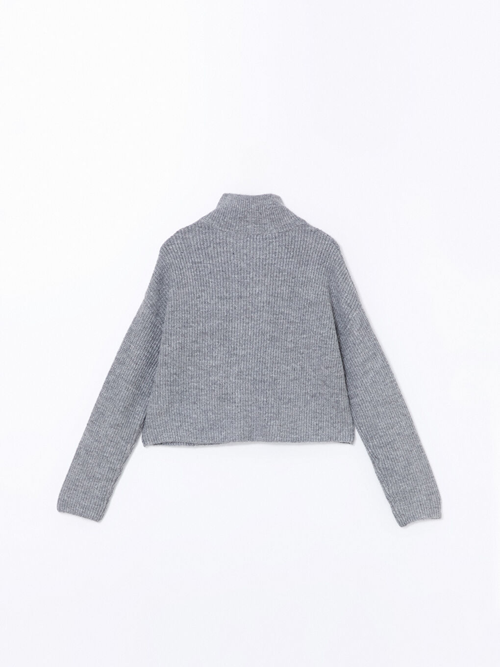 Funnel Neck Plain Long Sleeve Women's Knitwear Cardigan-6