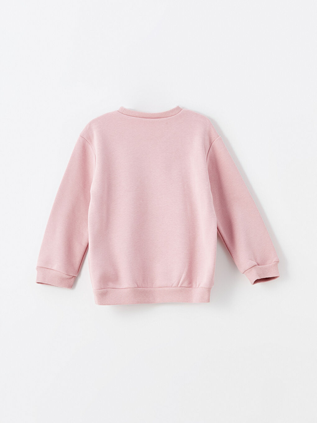 LCW Kids Pembe Bisiklet Yaka Kalın Kız Çocuk Sweatshirt - 1