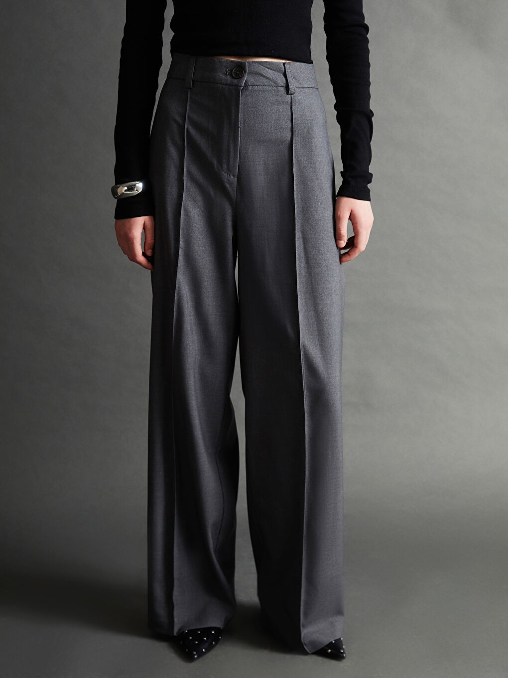 Slim Fit Women's Trousers-1