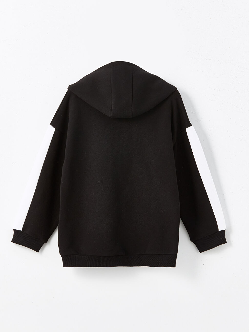 Siyah Kapüşonlu Beşiktaş Baskılı Erkek Çocuk Fermuarlı Sweatshirt-1