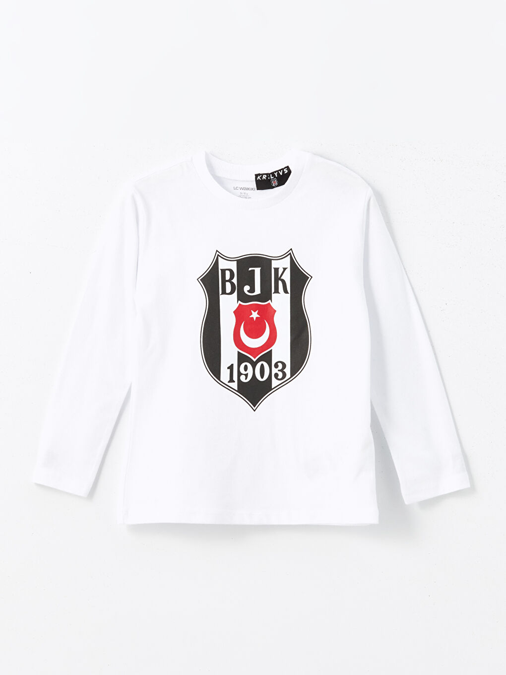 LCW Kids Yeni Siyah Bisiklet Yaka Uzun Kollu Beşiktaş Baskılı Erkek Çocuk 3'lü Takım - 3