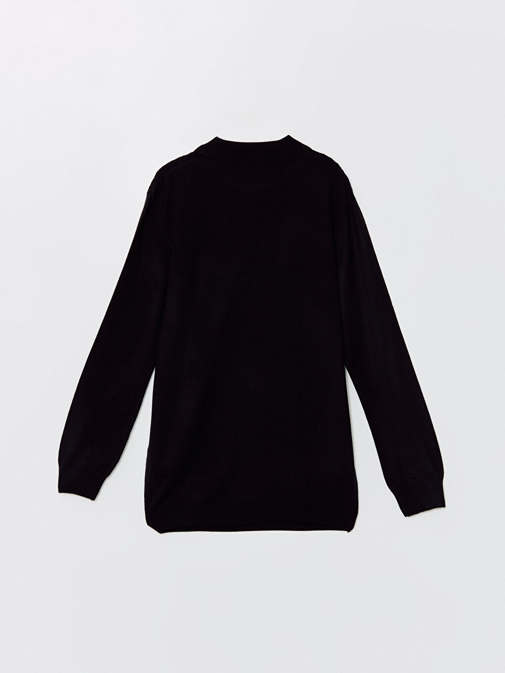 بلوفر تريكو ياقة هاي نيك كم طويل للرجال-5