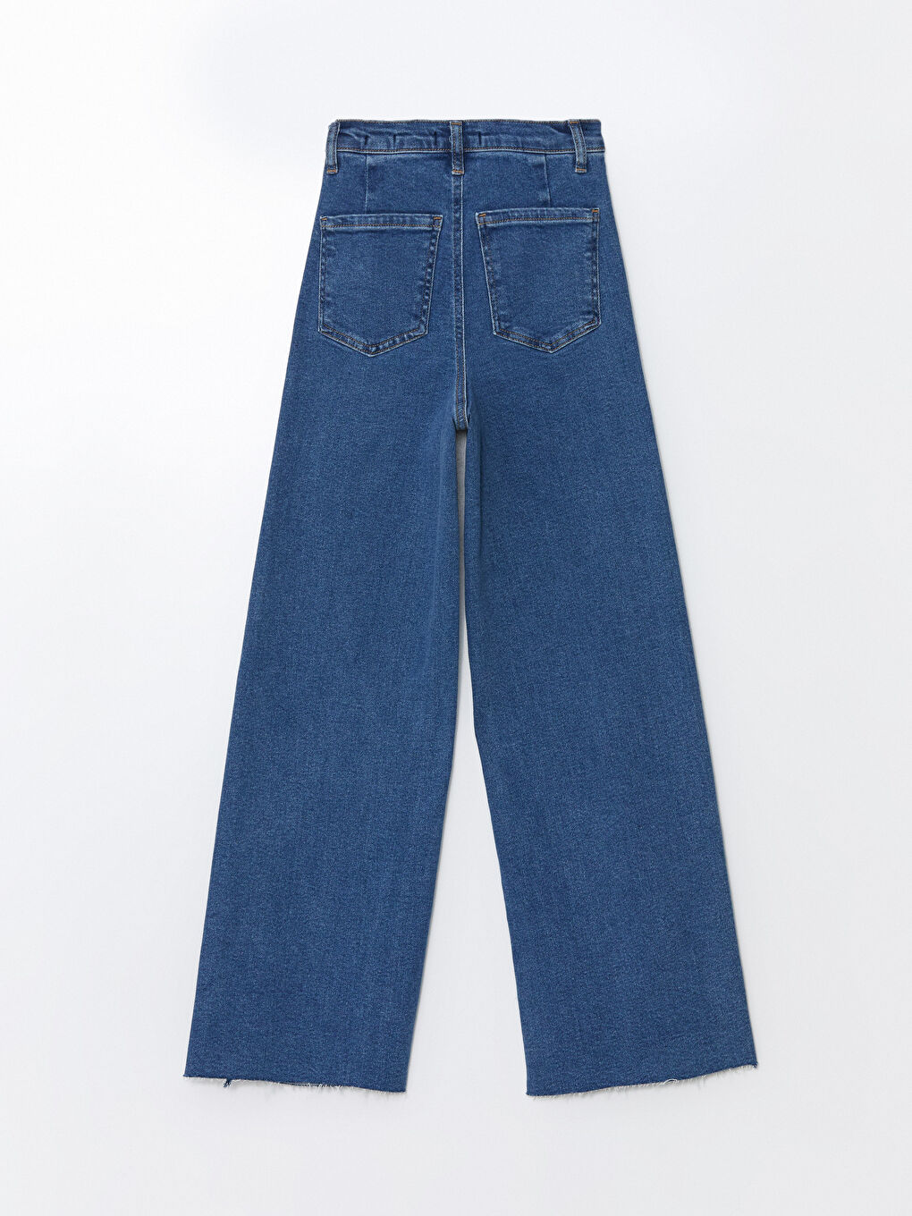 LCW Jeans Orta İndigo Rodeo Wideleg Kadın Jean Pantolon - 6