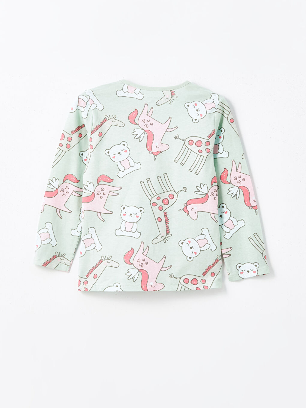 Crew Neck Printed Baby Girls 2 Pack Pyjama Set-2
