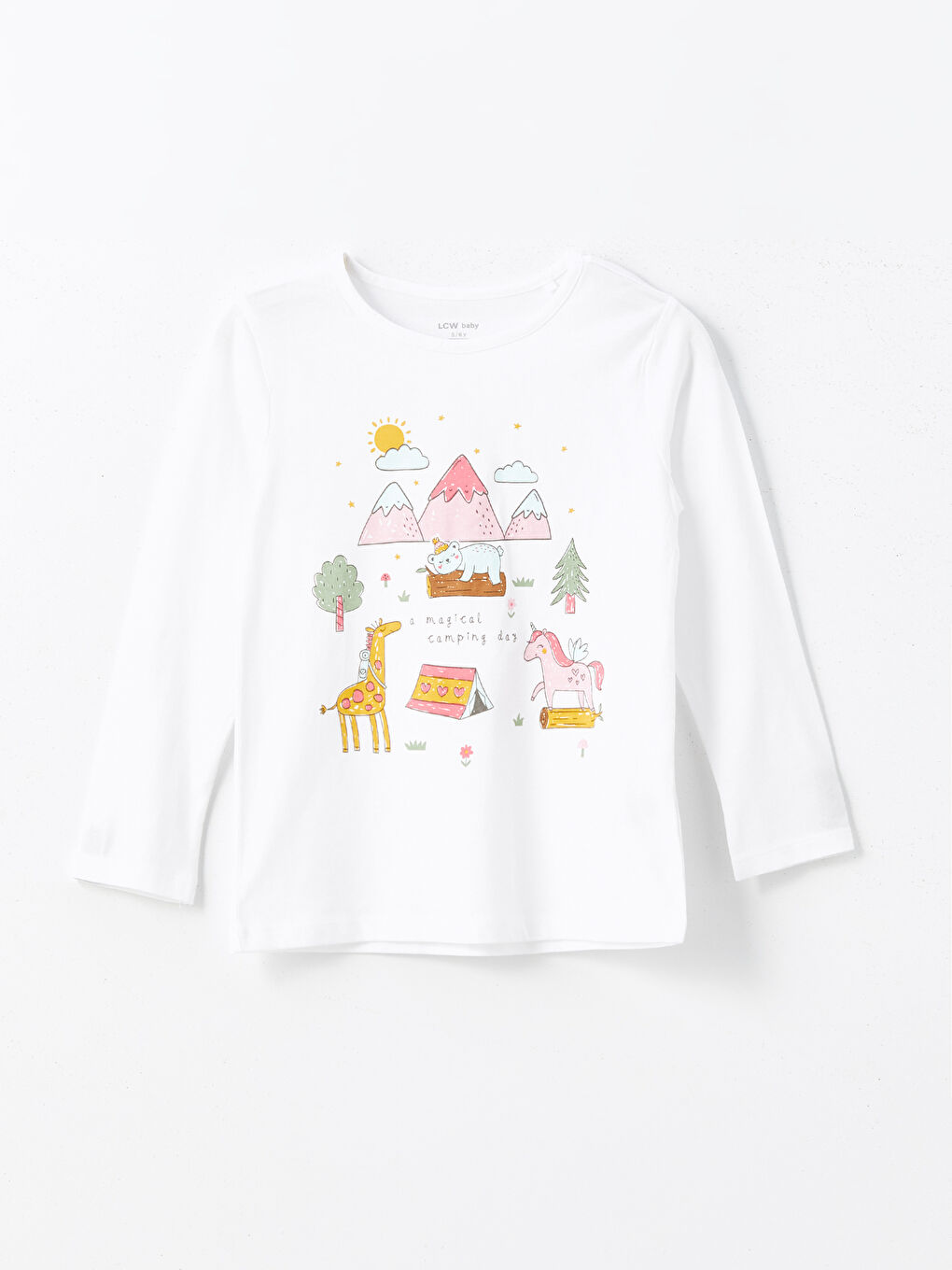 Crew Neck Printed Baby Girls 2 Pack Pyjama Set-3