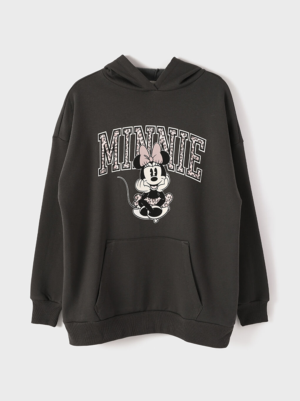 Свитшот с капюшоном с принтом Минни Маус с длинным рукавом для женщин