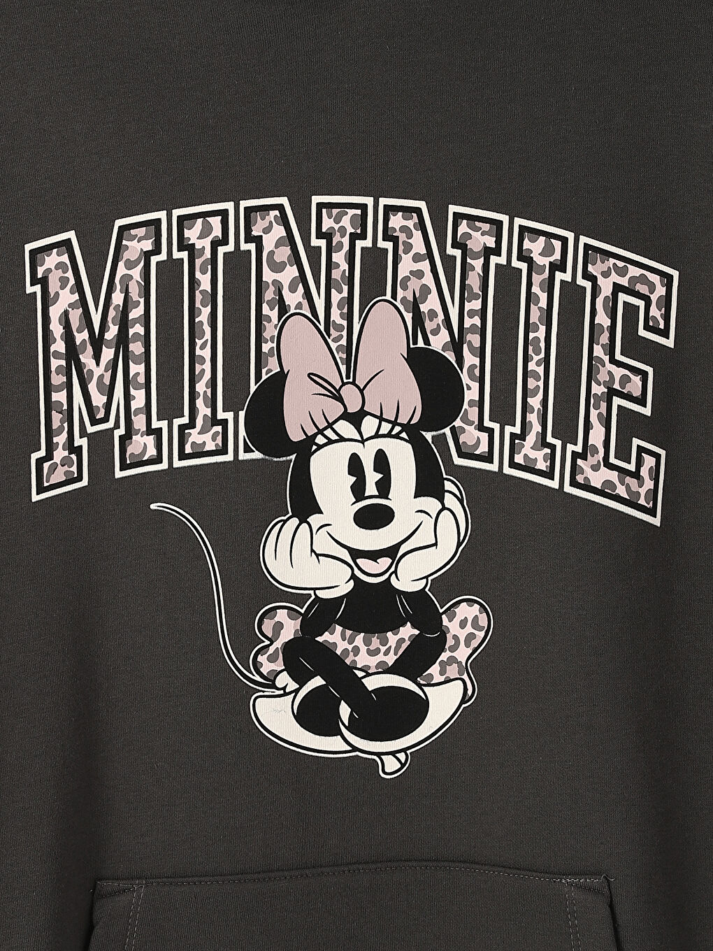 Свитшот с капюшоном с принтом Минни Маус с длинным рукавом для женщин-3