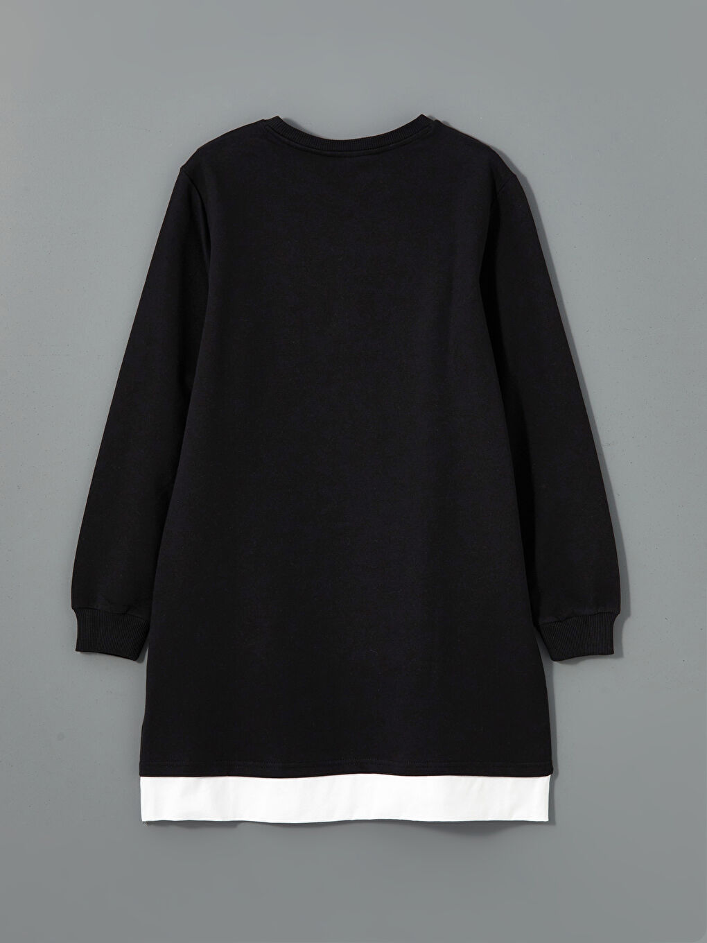 تونيك سويتشيرت مطبوع بياقة دائرية للسيدات-5