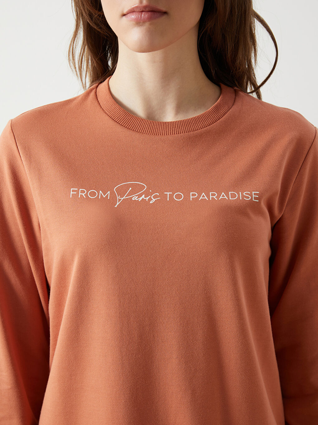 Crew Neck Printed Women's Sweatshirt Tunic-2