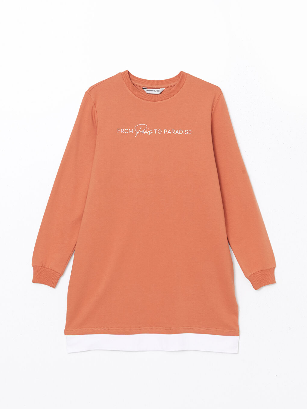 Crew Neck Printed Women's Sweatshirt Tunic-4