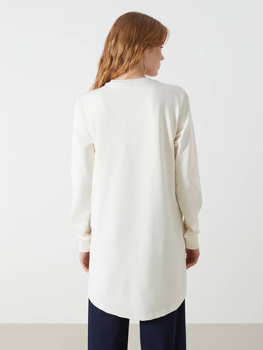 Tunique En Sweatshirt Floral À Col Rond Pour Femmes-3