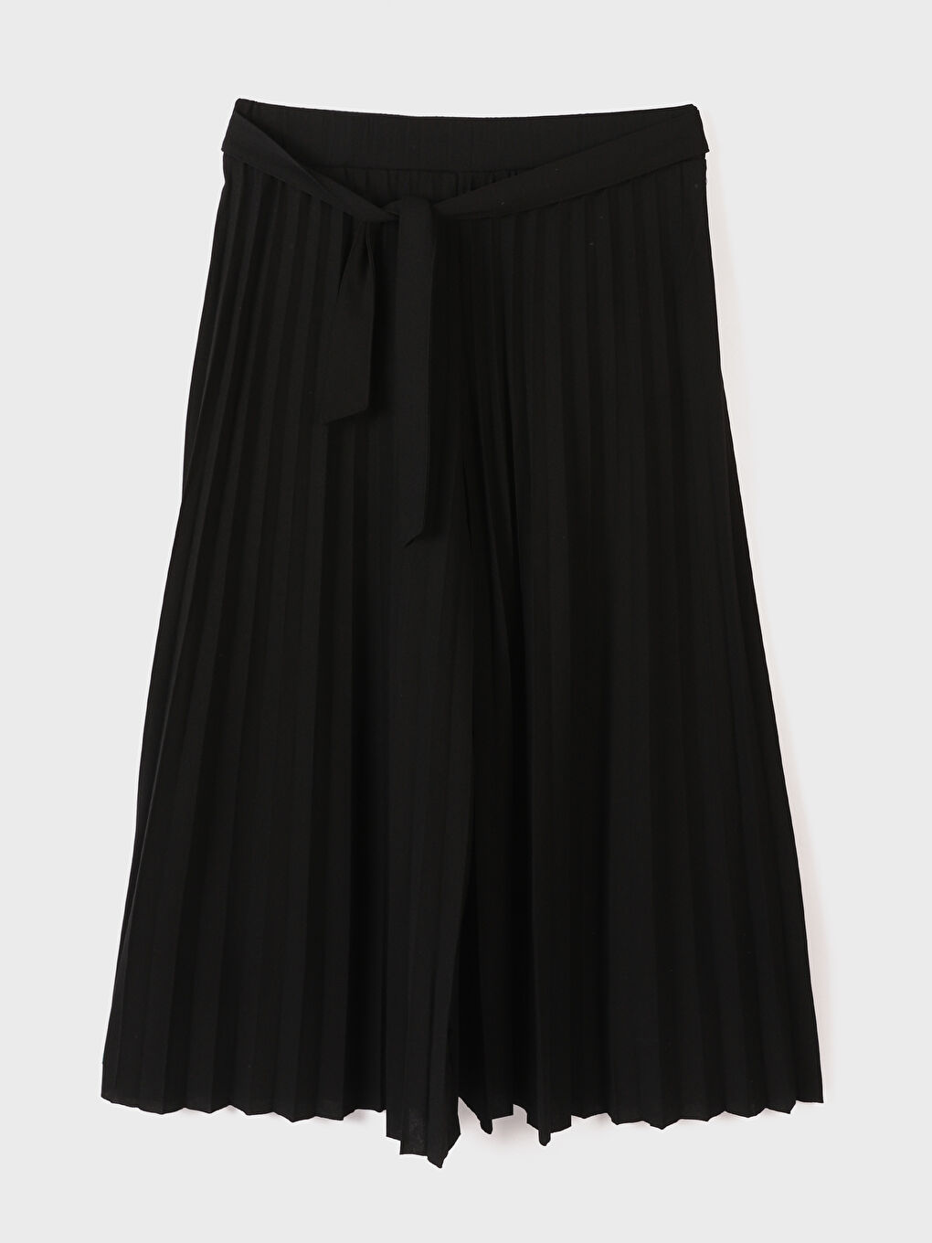 Plain Wide Leg Women's Pleated Trousers