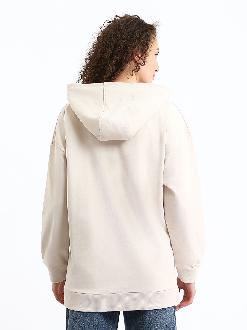 Hooded Printed Women's Sweatshirt Tunic-4