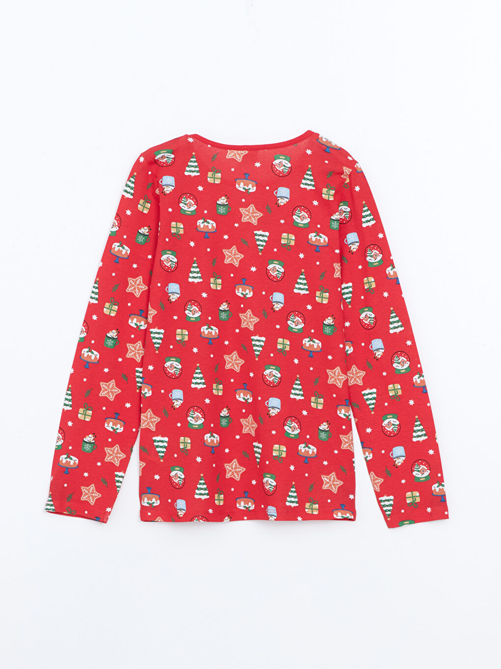 LCW Kids Crew Neck Christmas Themed Girls' Pyjama Set -W4HD22Z4-LTQ