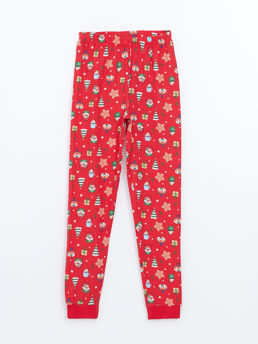 LCW Kids Crew Neck Christmas Themed Girls' Pyjama Set -W4HD22Z4-LTQ