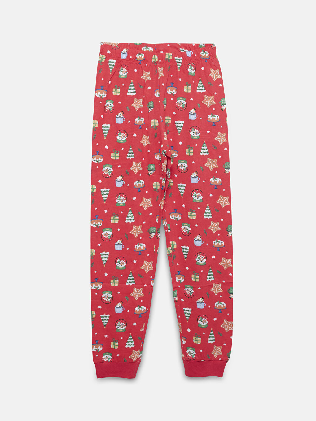 LCW Kids Crew Neck Christmas Themed Girls' Pyjama Set -W4HD22Z4-LTQ