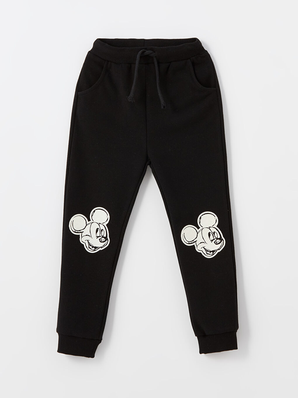 Ekru Bisiklet Yaka Mickey Mouse Baskılı Erkek Çocuk Sweatshirt ve Eşofman Alt 2'li Takım-4