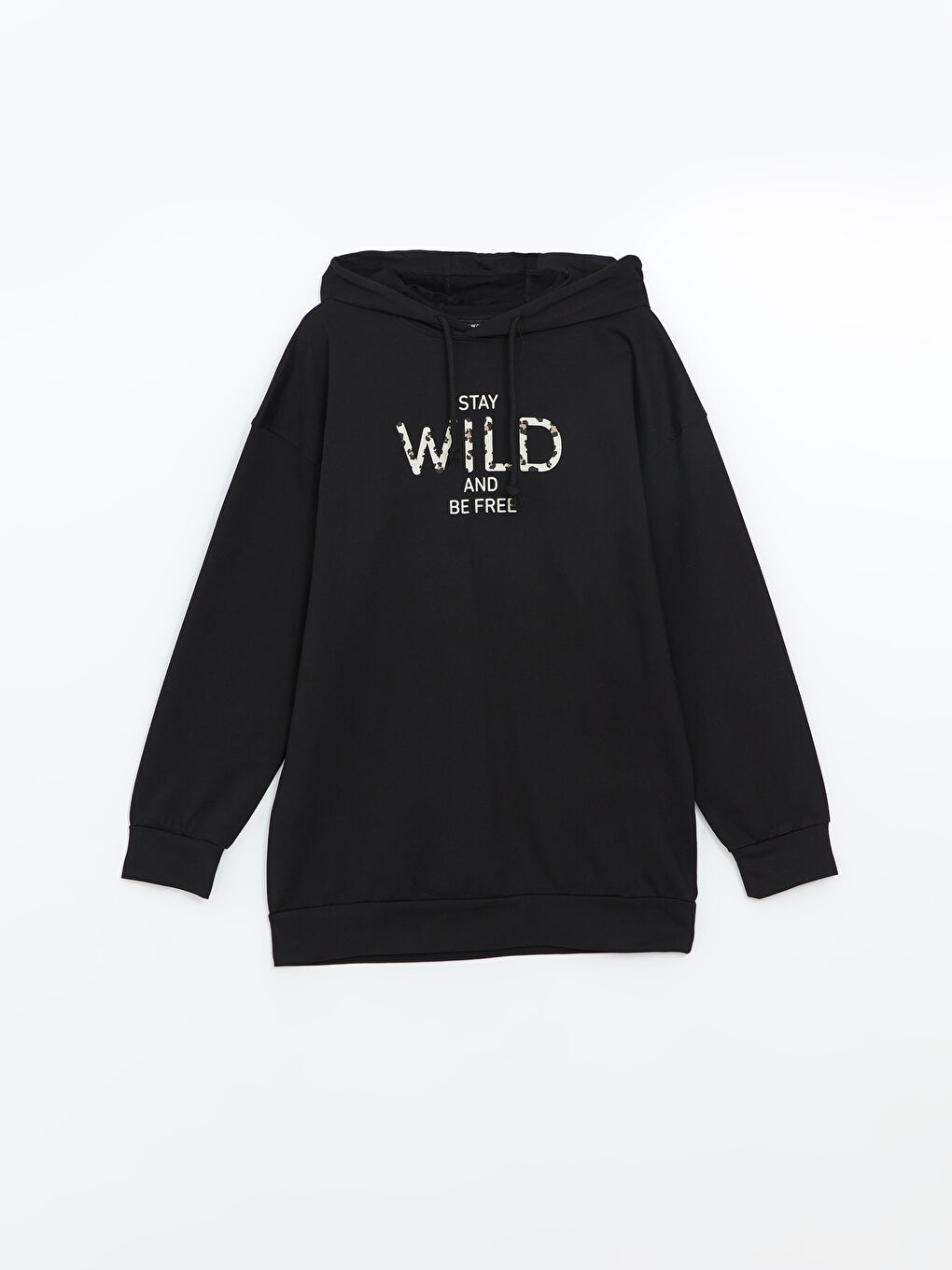 Hooded Printed Women's Sweatshirt Tunic-4