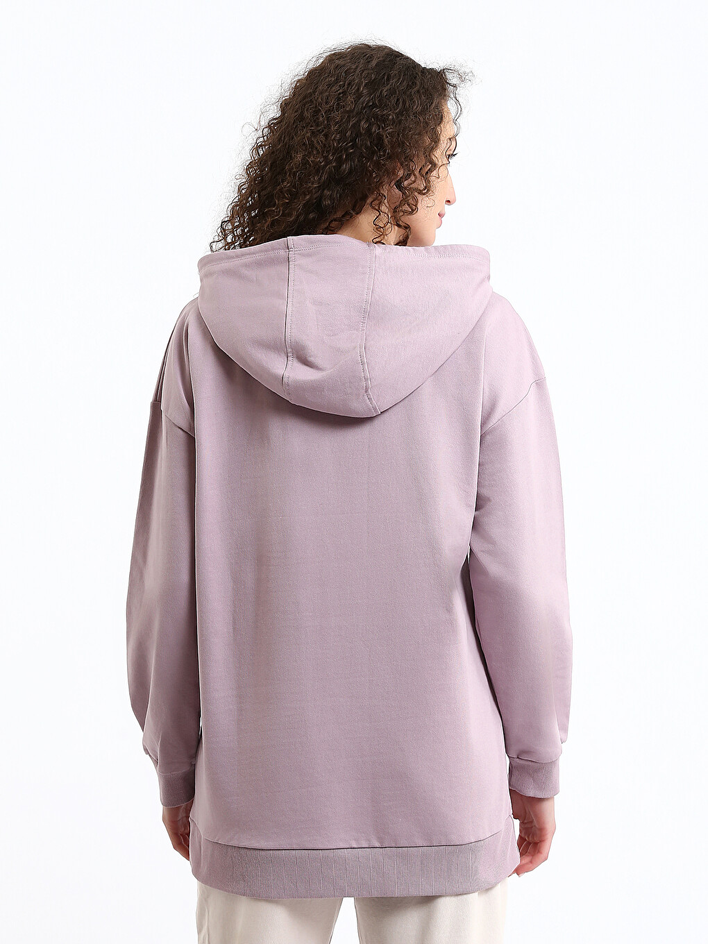 Hooded Printed Women's Sweatshirt Tunic-4
