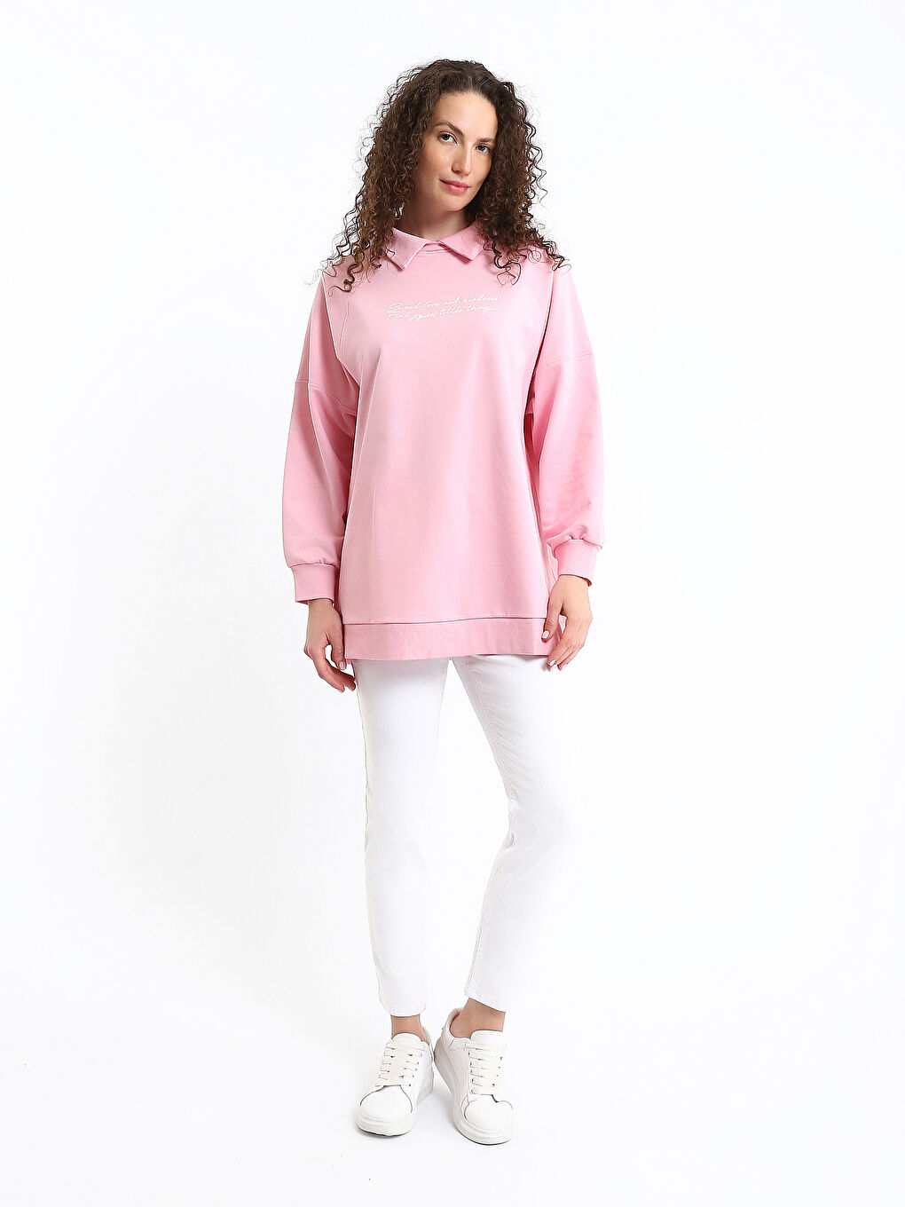 Polo Neck Women's Sweatshirt-1